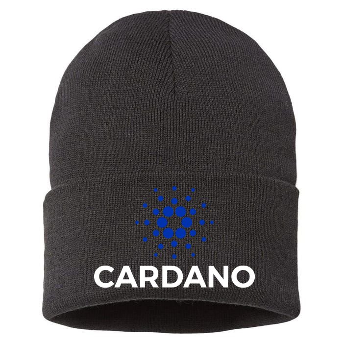 Cardano Logo Crypto Coin Blockchain Sustainable Knit Beanie
