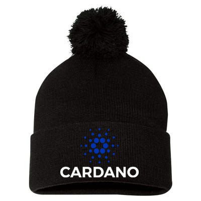 Cardano Logo Crypto Coin Blockchain Pom Pom 12in Knit Beanie