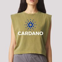 Cardano Logo Crypto Coin Blockchain Garment-Dyed Women's Muscle Tee
