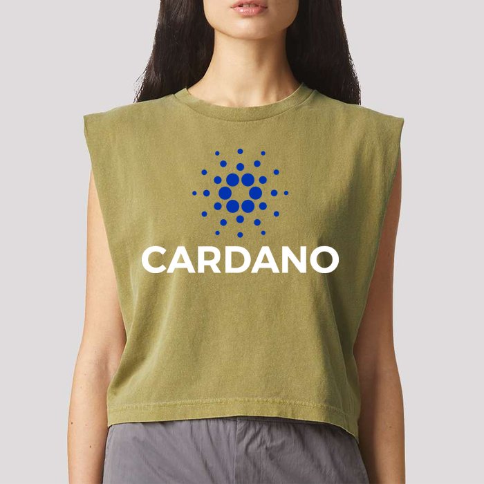 Cardano Logo Crypto Coin Blockchain Garment-Dyed Women's Muscle Tee