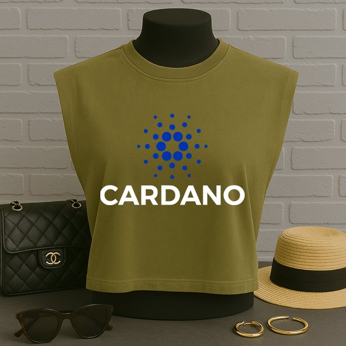 Cardano Logo Crypto Coin Blockchain Garment-Dyed Women's Muscle Tee
