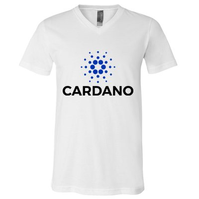 Cardano Logo Crypto Coin Blockchain V-Neck T-Shirt