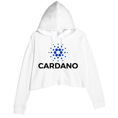Cardano Logo Crypto Coin Blockchain Crop Fleece Hoodie
