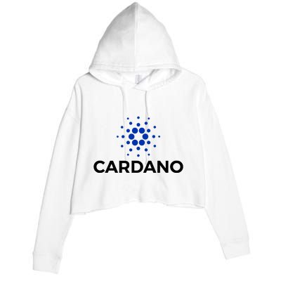 Cardano Logo Crypto Coin Blockchain Crop Fleece Hoodie