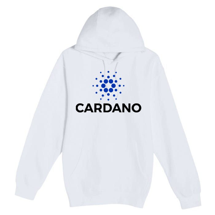 Cardano Logo Crypto Coin Blockchain Premium Pullover Hoodie