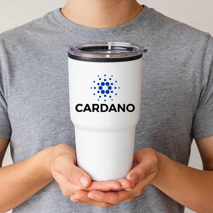 Cardano Logo Crypto Coin Blockchain Tumbler
