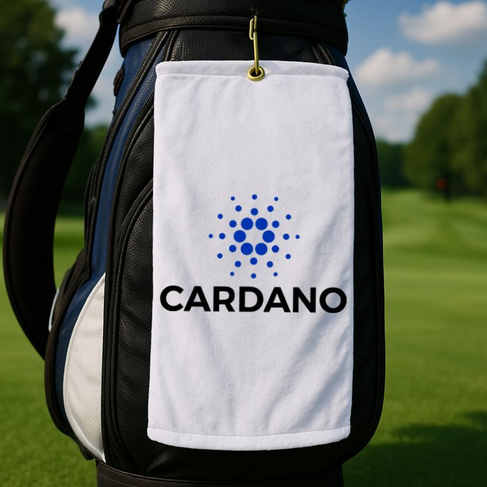Cardano Logo Crypto Coin Blockchain Golf Towel