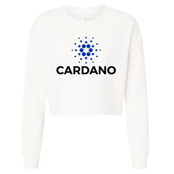Cardano Logo Crypto Coin Blockchain Cropped Pullover Crew