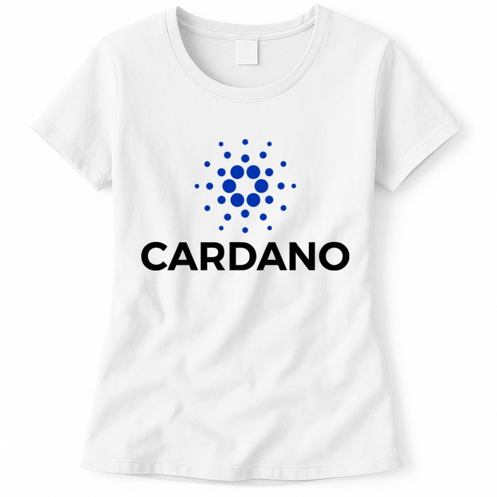 Cardano Logo Crypto Coin Blockchain Womens T-Shirt