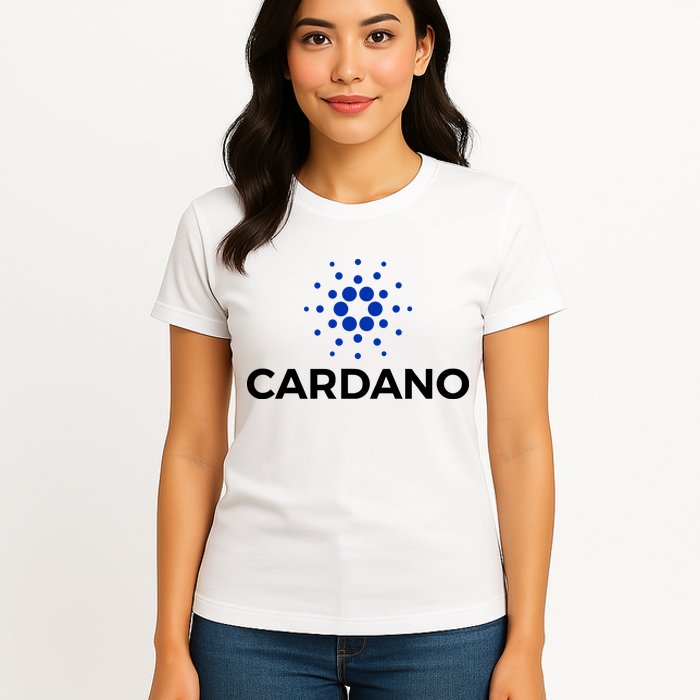 Cardano Logo Crypto Coin Blockchain Womens T-Shirt