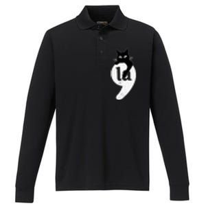 Comma La Cat Kamala Harris Performance Long Sleeve Polo