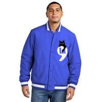 Comma La Cat Kamala Harris Insulated Varsity Jacket