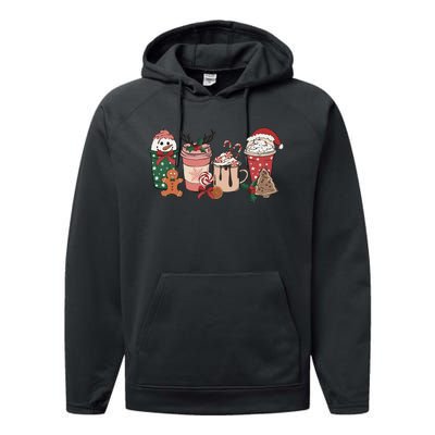 Christmas Latte Cute Comfort Performance Fleece Hoodie