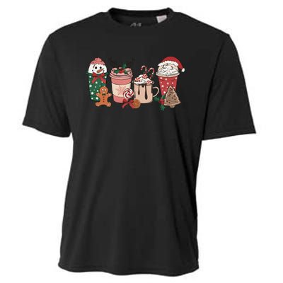 Christmas Latte Cute Comfort Cooling Performance Crew T-Shirt