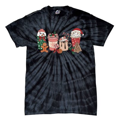 Christmas Latte Cute Comfort Tie-Dye T-Shirt