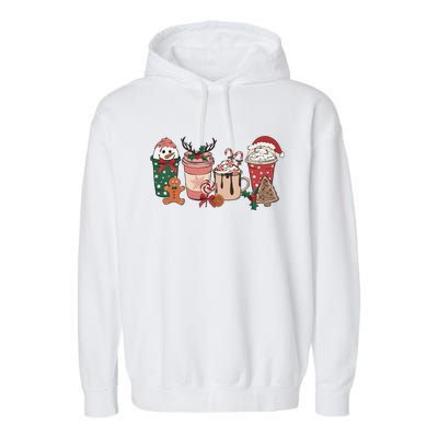 Christmas Latte Cute Comfort Garment-Dyed Fleece Hoodie