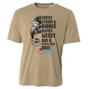 CNA Life Coffee Scrubs And Rubber Gloves Nurses Week Cooling Performance Crew T-Shirt