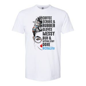 CNA Life Coffee Scrubs And Rubber Gloves Nurses Week Softstyle CVC T-Shirt