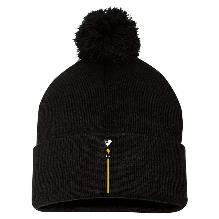 Comma La + Cat Kamala Harris Pom Pom 12in Knit Beanie