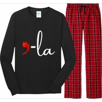 Comma La Cat Kamala Harris 2024 President Comma La Funny Long Sleeve Pajama Set