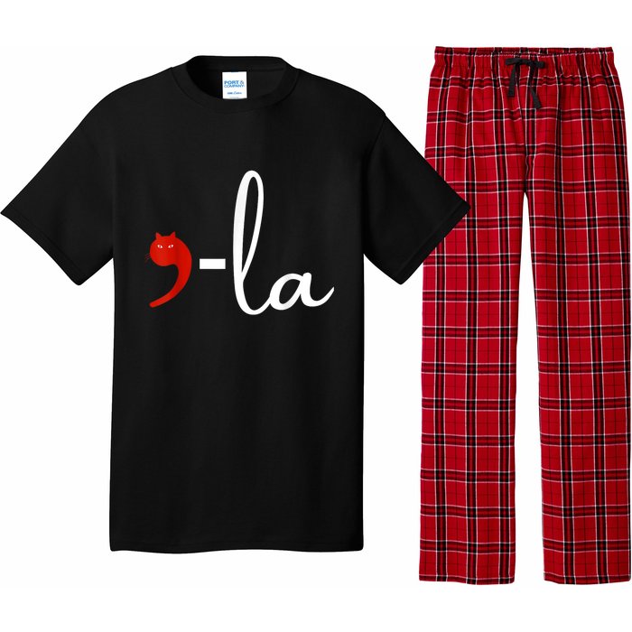 Comma La Cat Kamala Harris 2024 President Comma La Funny Pajama Set