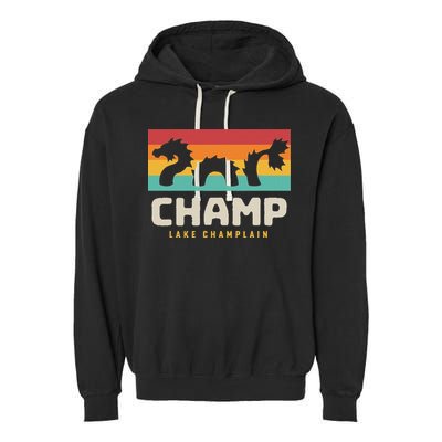 Champ Lake Champlain Monster American Folklore Garment-Dyed Fleece Hoodie