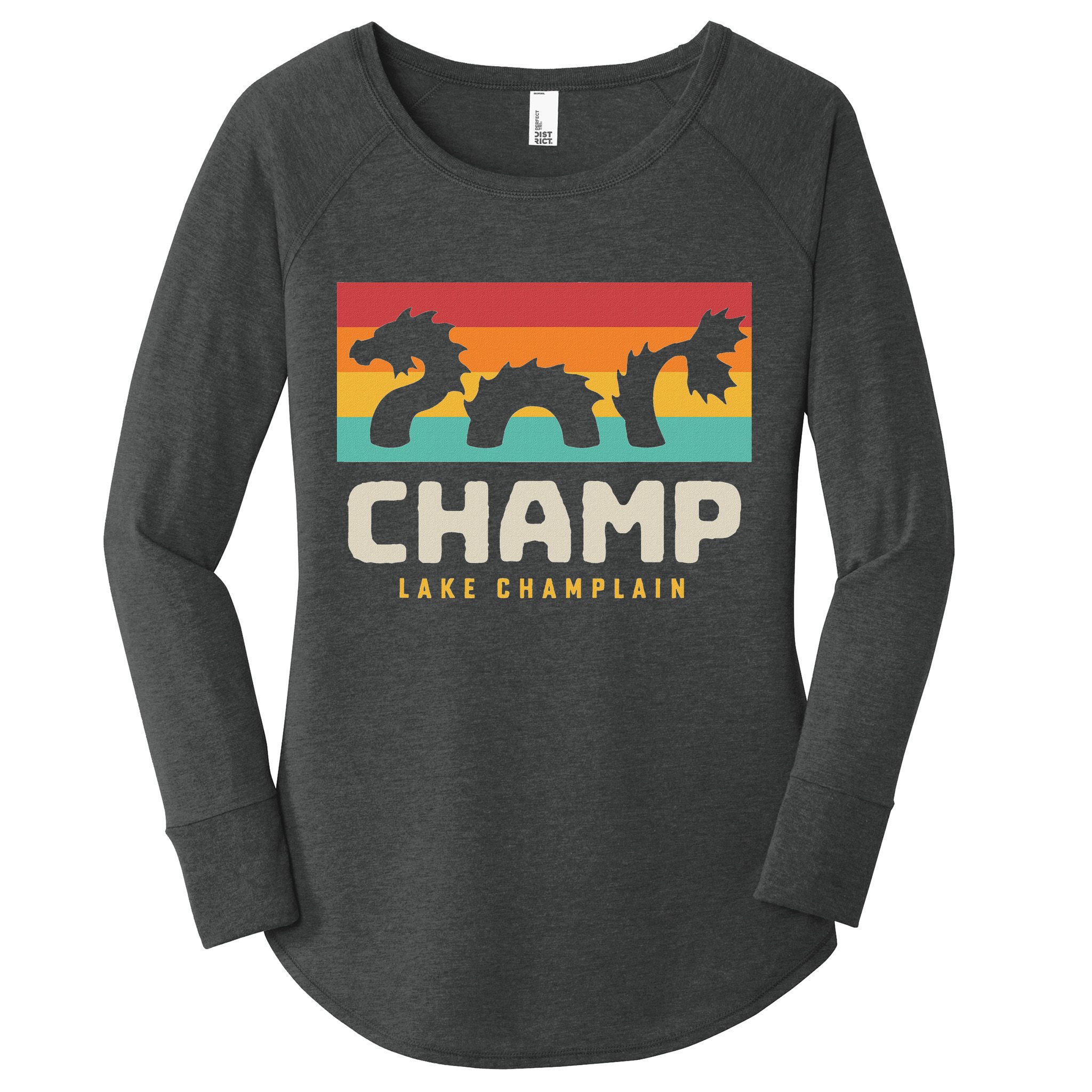Champ Lake Champlain Monster American Folklore Women's Perfect Tri Tunic Long Sleeve Shirt