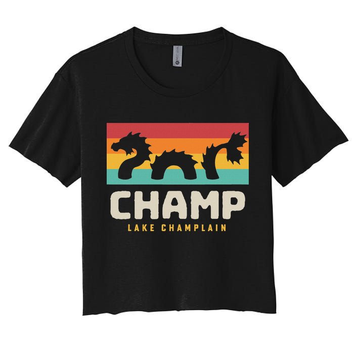 Champ Lake Champlain Monster American Folklore Women's Crop Top Tee