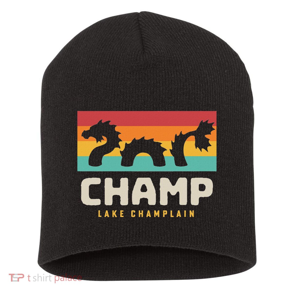 Champ Lake Champlain Monster American Folklore Short Acrylic Beanie