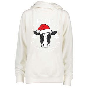 Cow Lover Cow Head Design Mooey Christmas Great Gift Womens Funnel Neck Pullover Hood