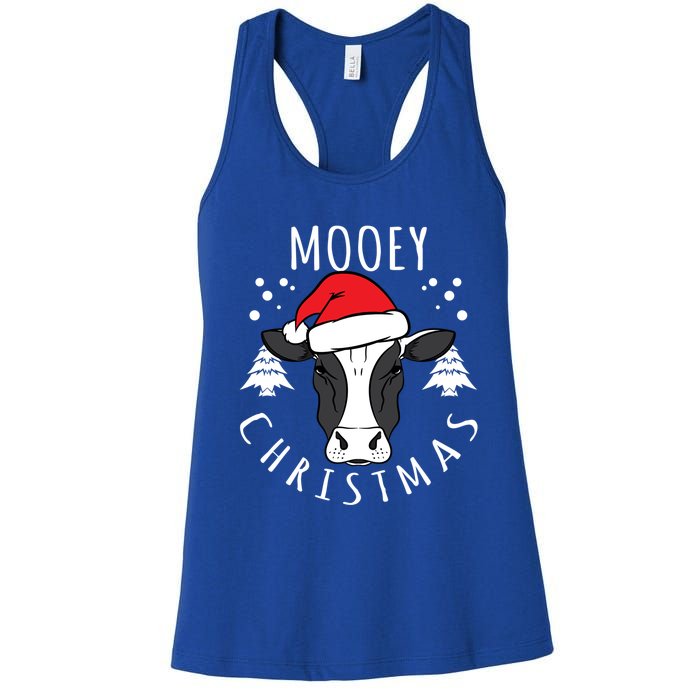 Cow Lover Cow Head Design Mooey Christmas Great Gift Women's Racerback Tank