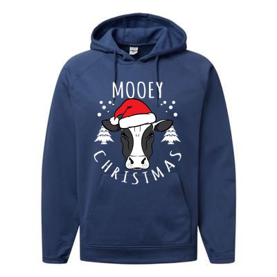 Cow Lover Cow Head Design Mooey Christmas Great Gift Performance Fleece Hoodie