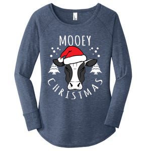 Cow Lover Cow Head Design Mooey Christmas Great Gift Women's Perfect Tri Tunic Long Sleeve Shirt