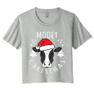 Cow Lover Cow Head Design Mooey Christmas Great Gift Women's Crop Top Tee