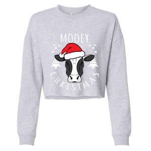 Cow Lover Cow Head Design Mooey Christmas Great Gift Cropped Pullover Crew