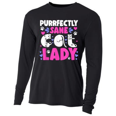 Cat Lady, Cat Lover, Womens Cat Tee, Cat Cooling Performance Long Sleeve Crew