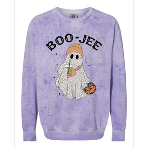 Coffee Lovers Cute Ghost Halloween Costume Boujee Boojee Gift Colorblast Crewneck Sweatshirt