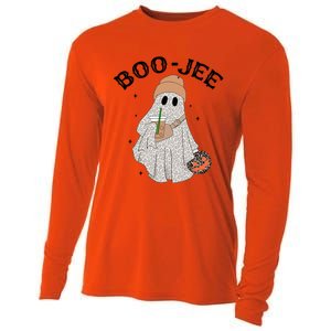 Coffee Lovers Cute Ghost Halloween Costume Boujee Boojee Gift Cooling Performance Long Sleeve Crew