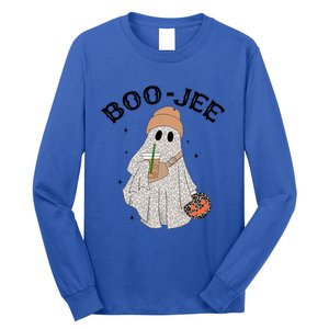 Coffee Lovers Cute Ghost Halloween Costume Boujee Boojee Gift Long Sleeve Shirt