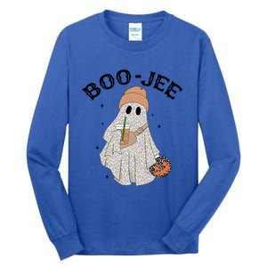 Coffee Lovers Cute Ghost Halloween Costume Boujee Boojee Gift Tall Long Sleeve T-Shirt