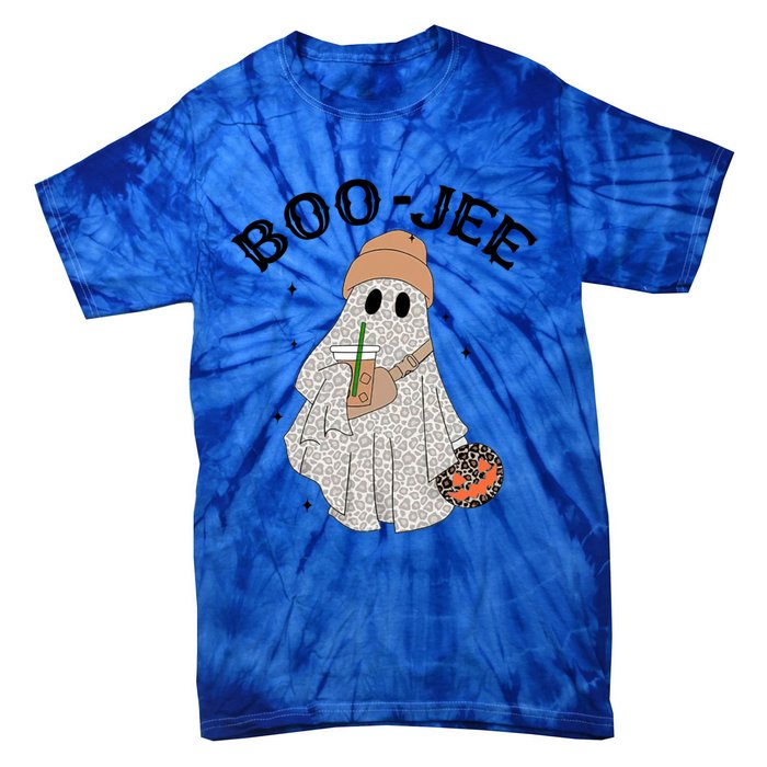 Coffee Lovers Cute Ghost Halloween Costume Boujee Boojee Gift Tie-Dye T-Shirt