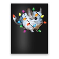 Christmas Lights Chinchilla Funny Xmas Tree Chinchilla Poster