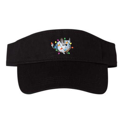 Christmas Lights Chinchilla Funny Xmas Tree Chinchilla Visor