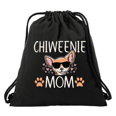 Chiweenie Love Cool Chihuahua Cute Dog Mom Owner Lover Drawstring Bag