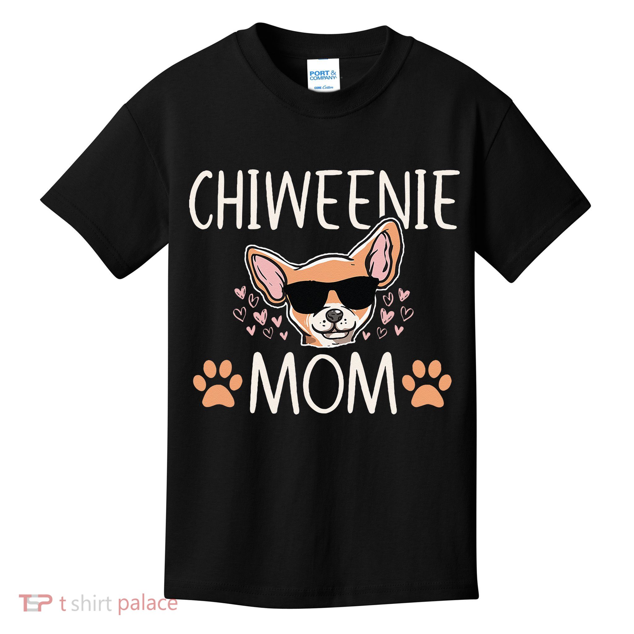Chiweenie Love Cool Chihuahua Cute Dog Mom Owner Lover Kids T-Shirt