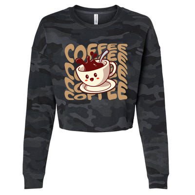 Coffee Lover Cropped Pullover Crew