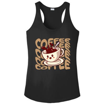 Coffee Lover Ladies PosiCharge Competitor Racerback Tank