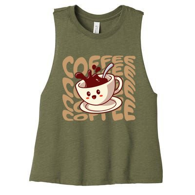 Coffee Lover Women's Racerback Cropped Tank