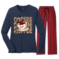 Coffee Lover Women's Long Sleeve Flannel Pajama Set 