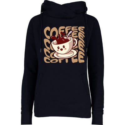 Coffee Lover Womens Funnel Neck Pullover Hood